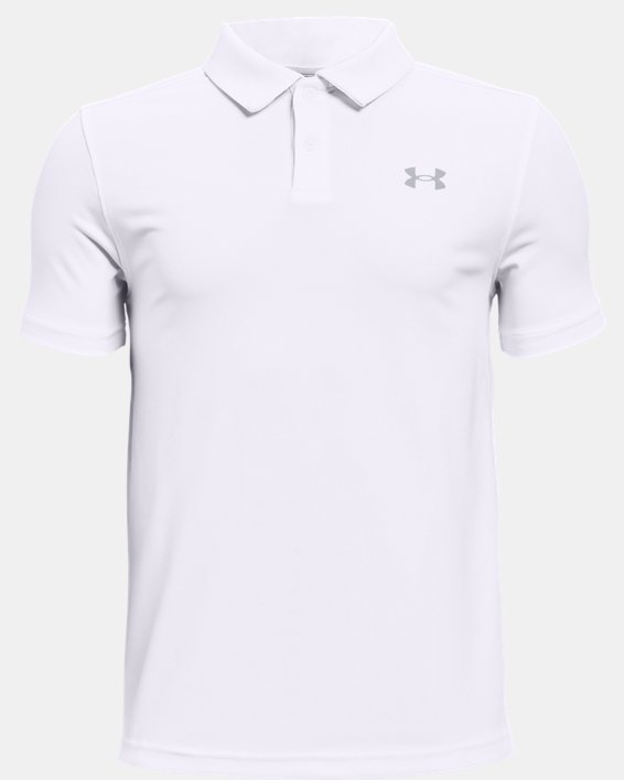 เสื้อโปโล UA Performance สำหรับเด็กผู้ชาย, White, pdpMainDesktop image number 0